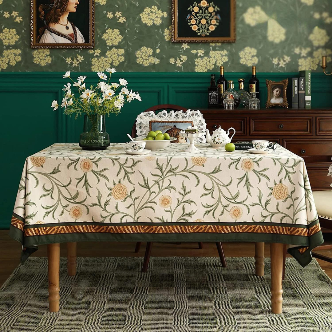 Forro de Mesa Retangular Impermeável com Margaridas