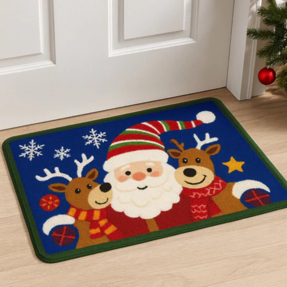 Tapete Capacho Boucle Natalino 60x40 Antiderrapante Felpudo