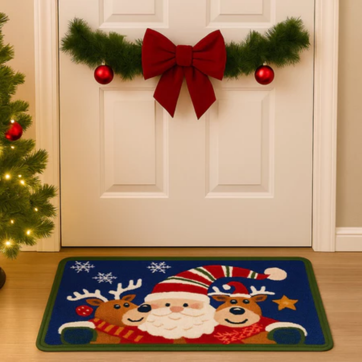 Tapete Capacho Boucle Natalino 60x40 Antiderrapante Felpudo