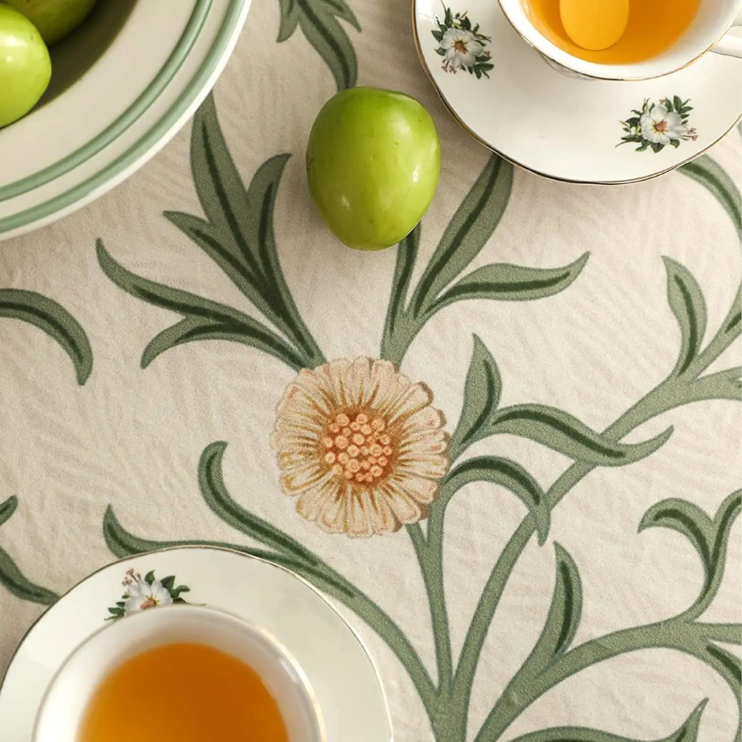 Forro de Mesa Retangular Impermeável com Margaridas