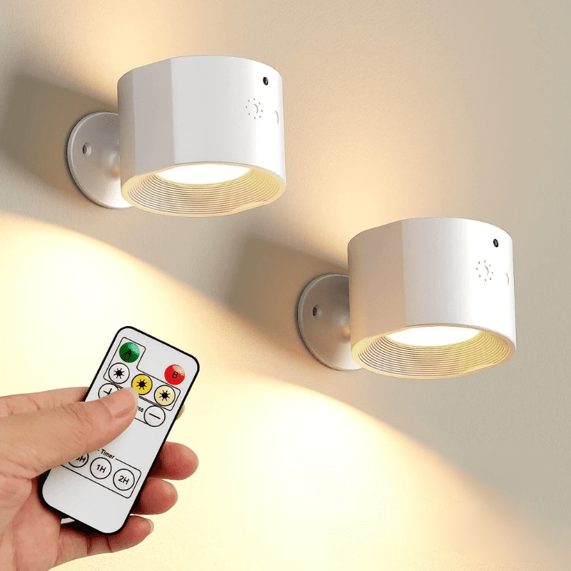 Arandela de Parede LED Bifocal Recarregável Compacta