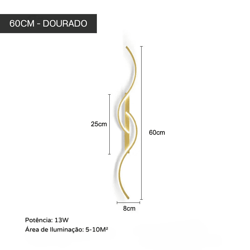 Arandela de Parede LED Minimalista Moderna com Dimmer