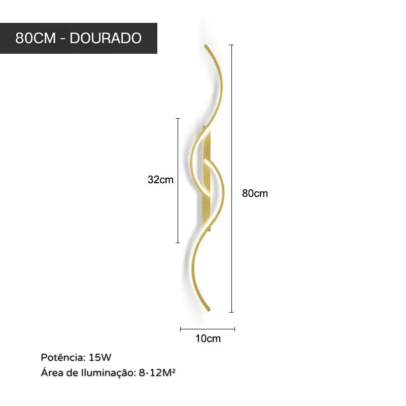Arandela de Parede LED Minimalista Moderna com Dimmer