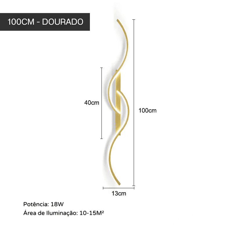 Arandela de Parede LED Minimalista Moderna com Dimmer