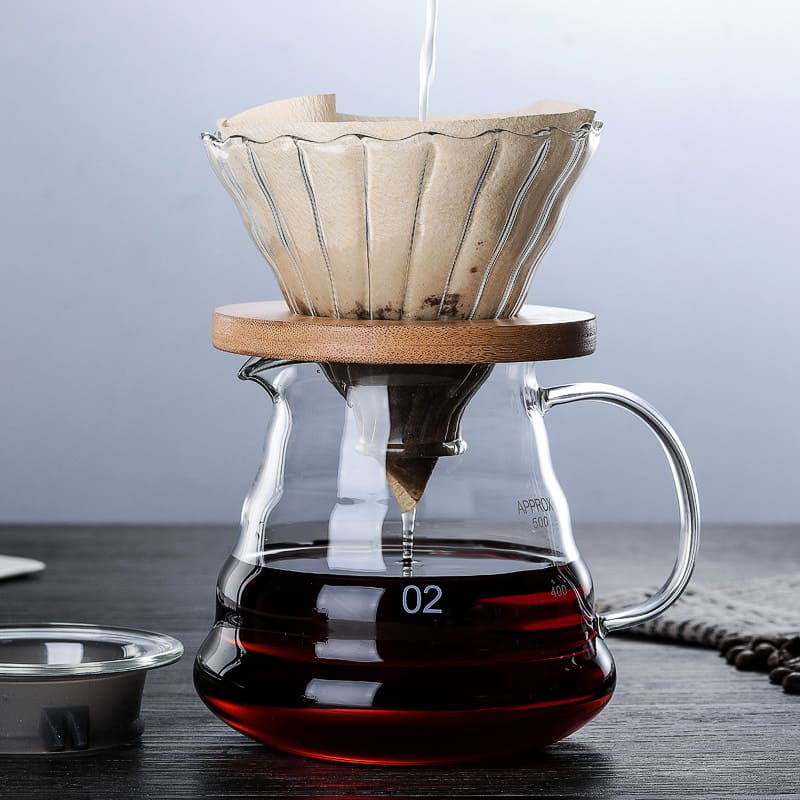Bule de Café em Vidro Borossilicato com Coador V60