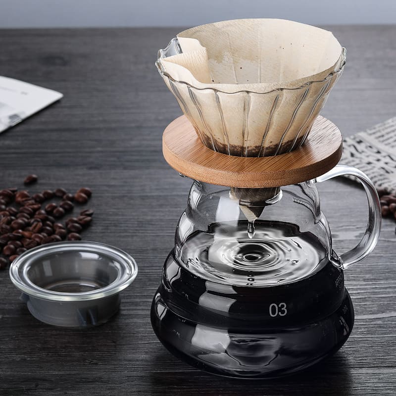 Bule de Café em Vidro Borossilicato com Coador V60