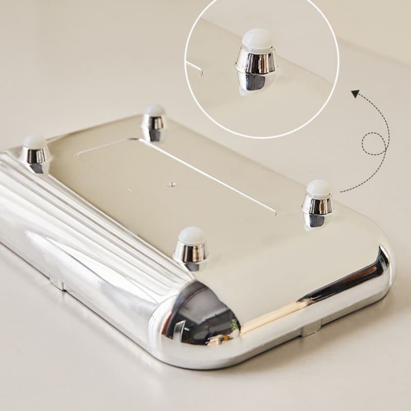 Caixa Porta Lenços Umedecidos Cromada Dourado