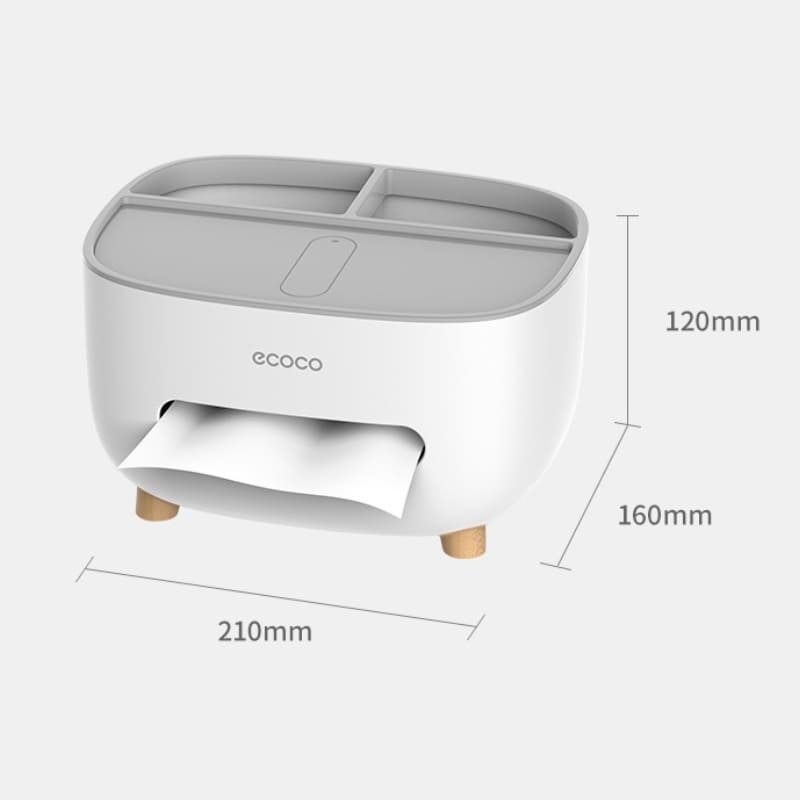 Caixa Porta Lenços Umedecidos com Compartimento Organizador