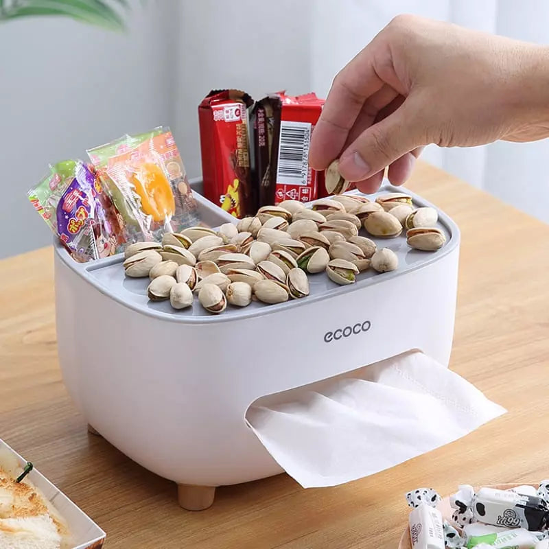 Caixa Porta Lenços Umedecidos com Compartimento Organizador