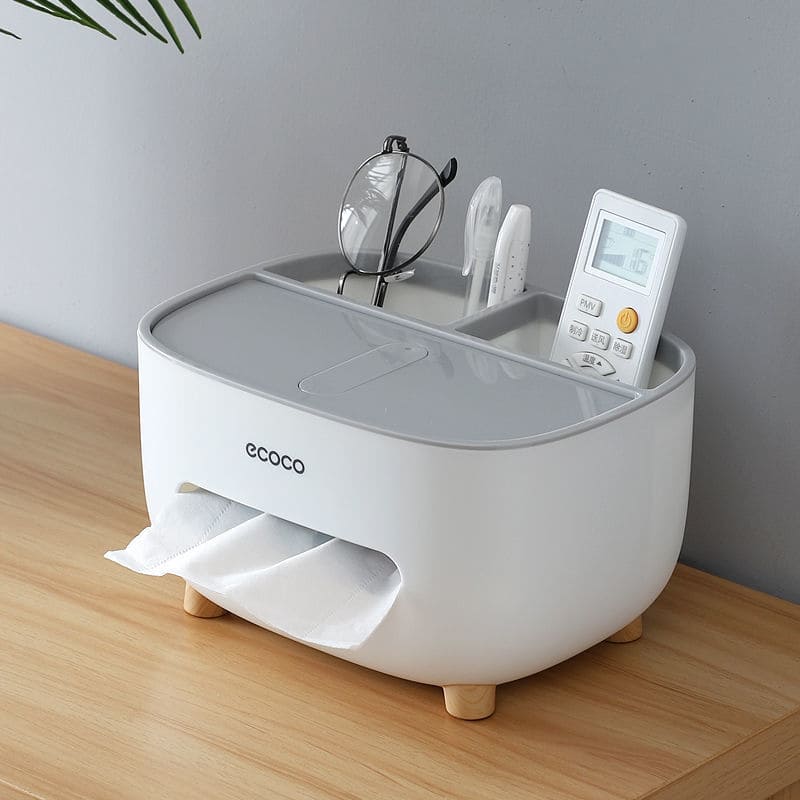 Caixa Porta Lenços Umedecidos com Compartimento Organizador