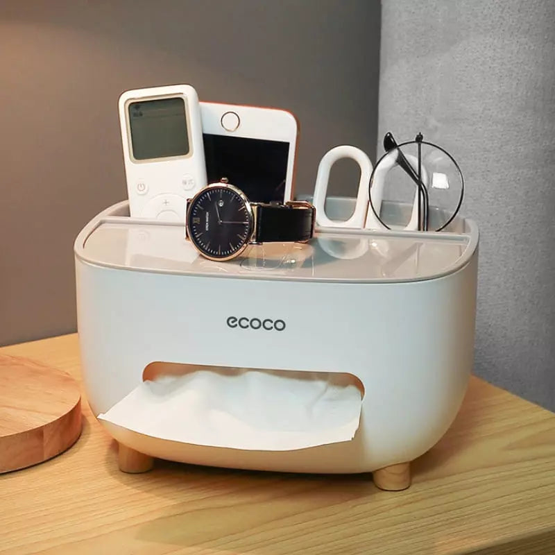 Caixa Porta Lenços Umedecidos com Compartimento Organizador