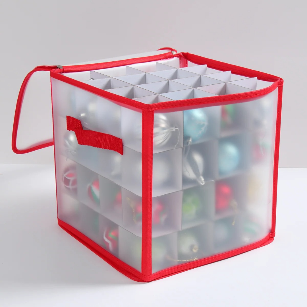 Caixa de Armazenamento 64 Compartimentos para Decoração Natal
