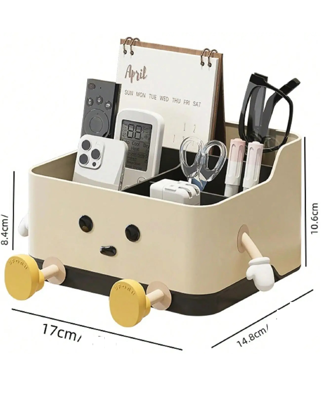 Caixa Organizadora de Mesa Multifuncional com Divisórias