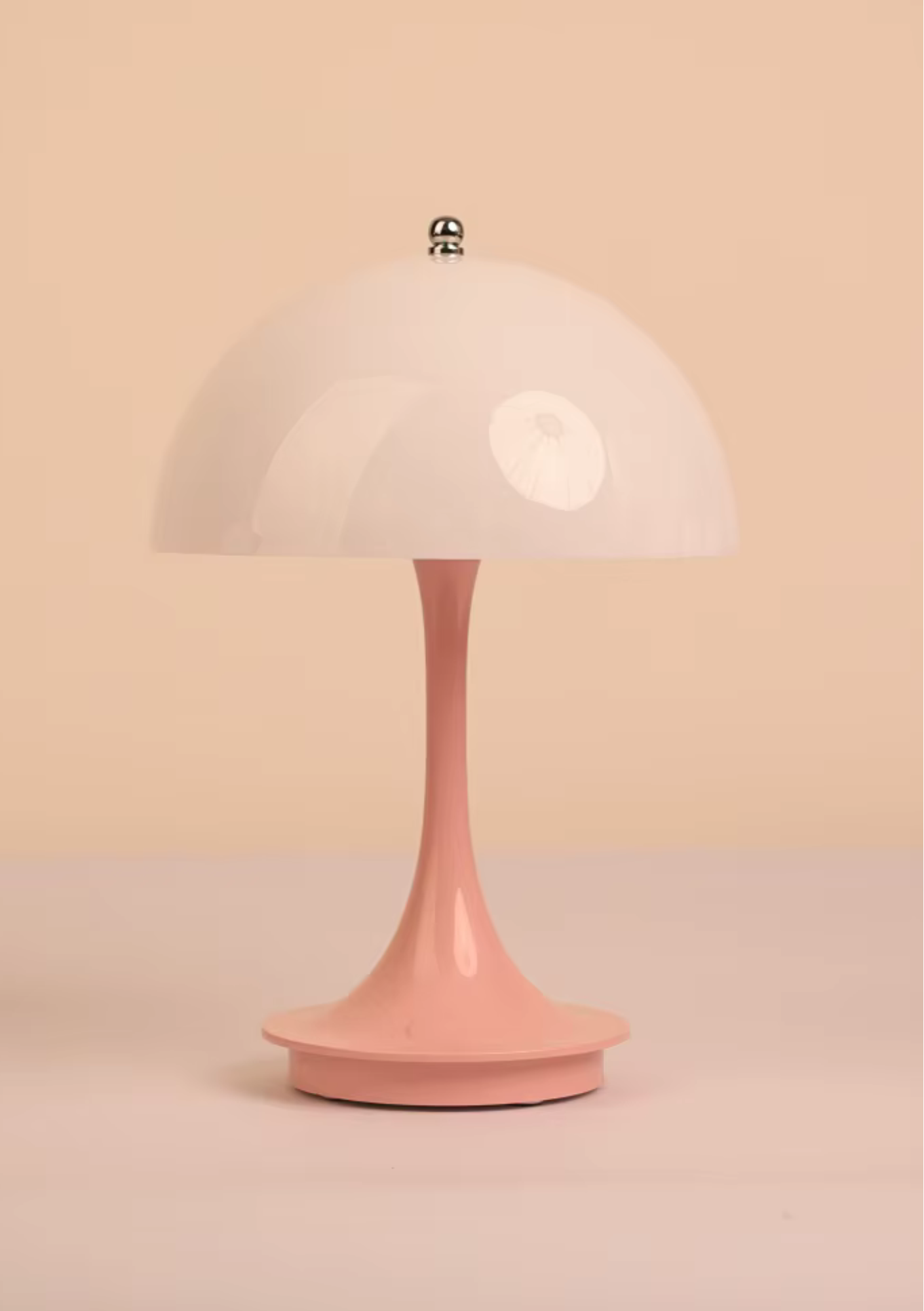 Luminária de Mesa Cogumelo LED Três Cores Compacta Moderna