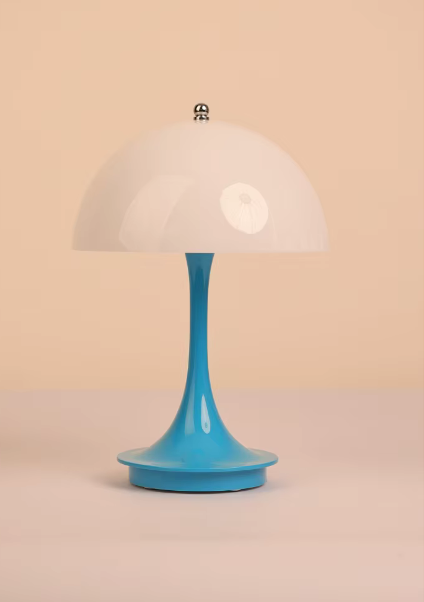 Luminária de Mesa Cogumelo LED Três Cores Compacta Moderna