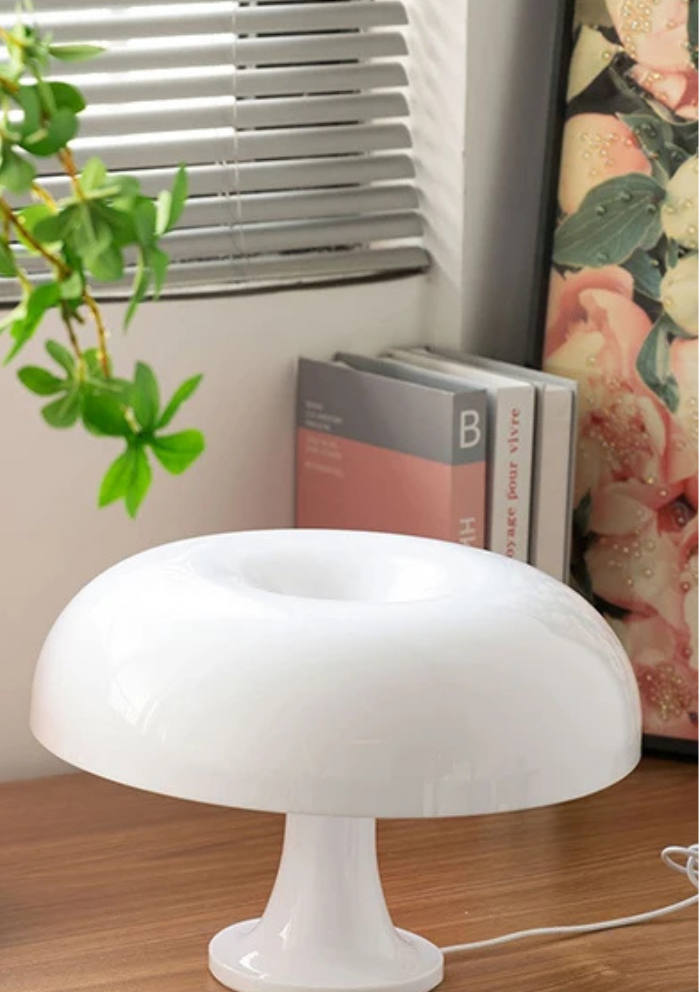 Candeeiro de Mesa Cogumelo USB com Três Modos de Luz