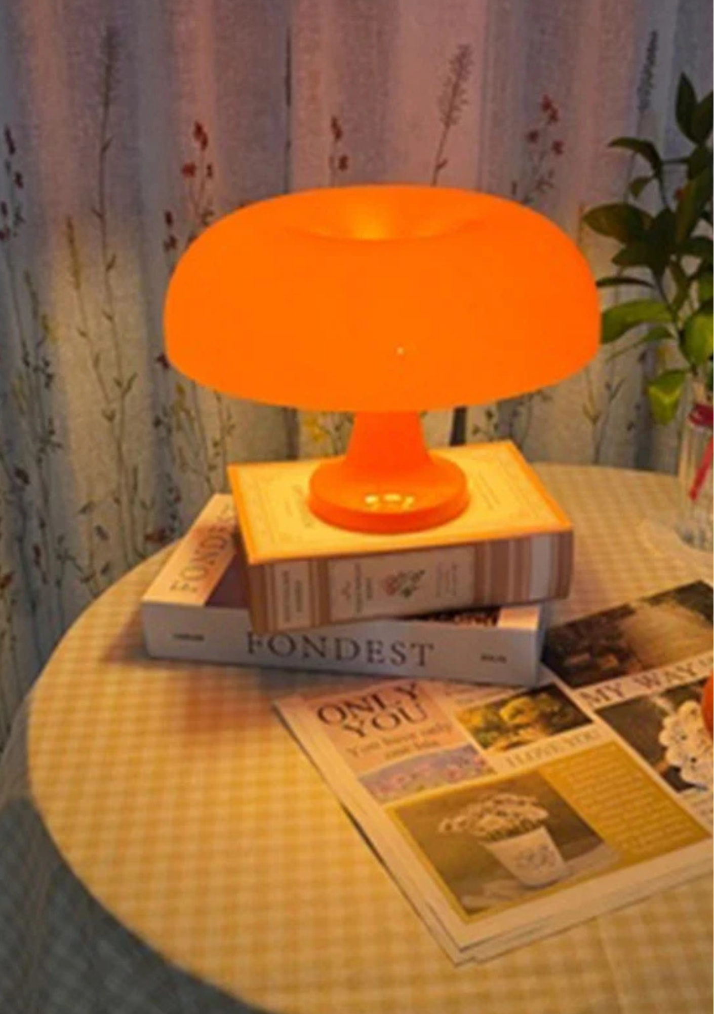 Candeeiro de Mesa Cogumelo USB com Três Modos de Luz