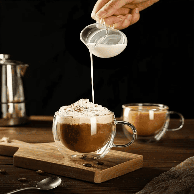 Caneca de Vidro com Parede Dupla para Café e Chá
