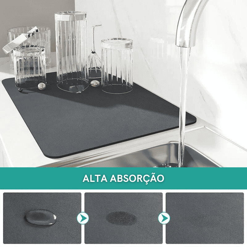 Tapete Absorvente Antiderrapante Para Cantinho Do Café