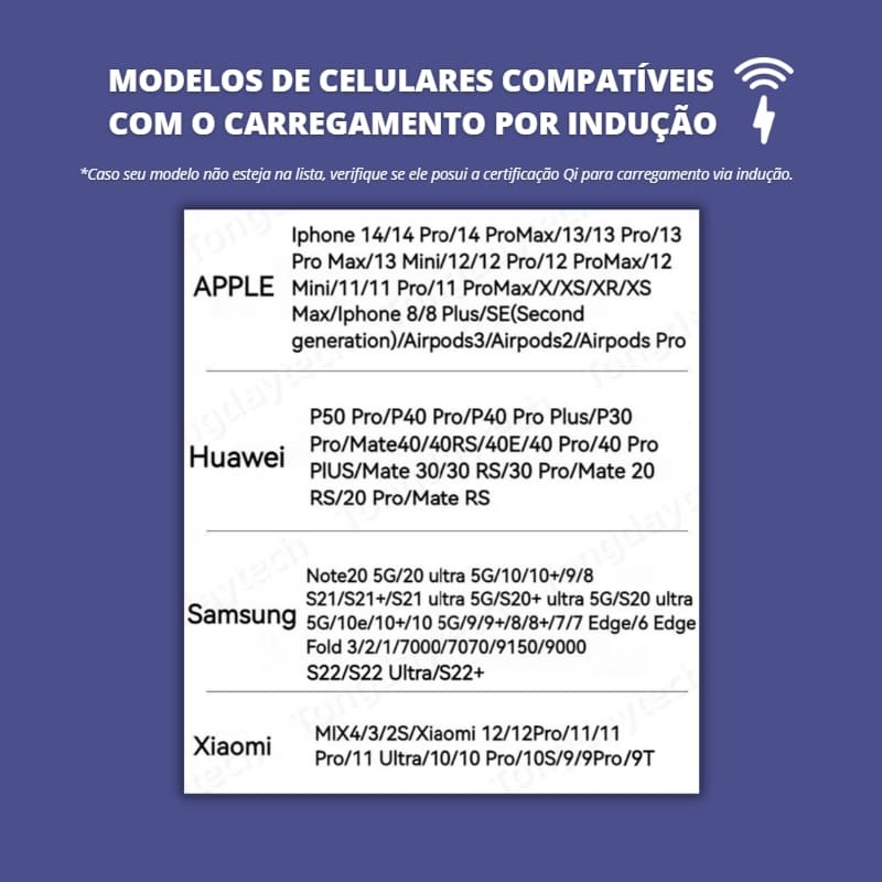 Luminária Multifuncional Com Carregador Por Indução