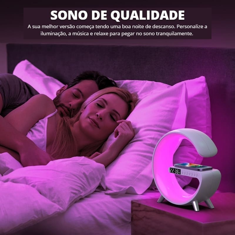 Luminária Multifuncional Com Carregador Por Indução