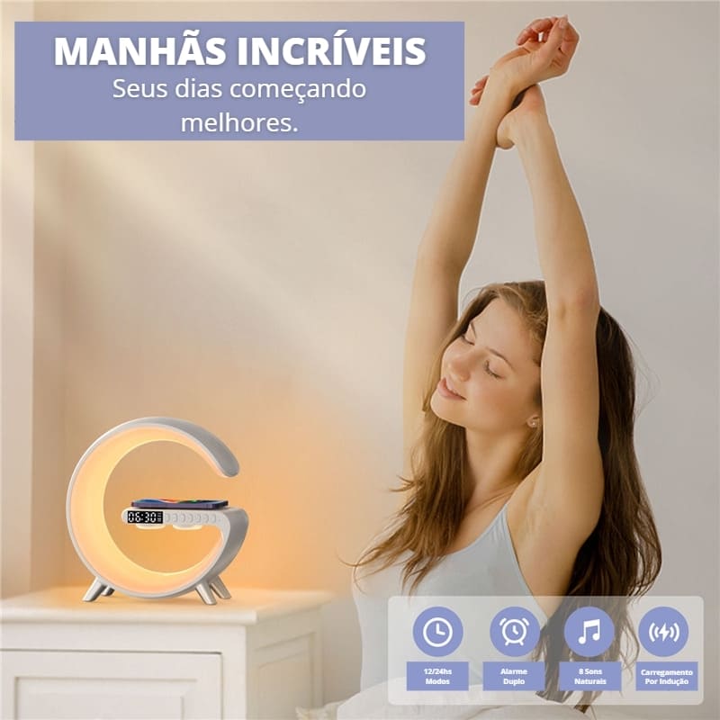 Luminária Multifuncional Com Carregador Por Indução