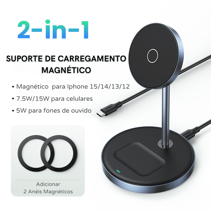 Carregador por Indução com Base Magnética Casa Elège