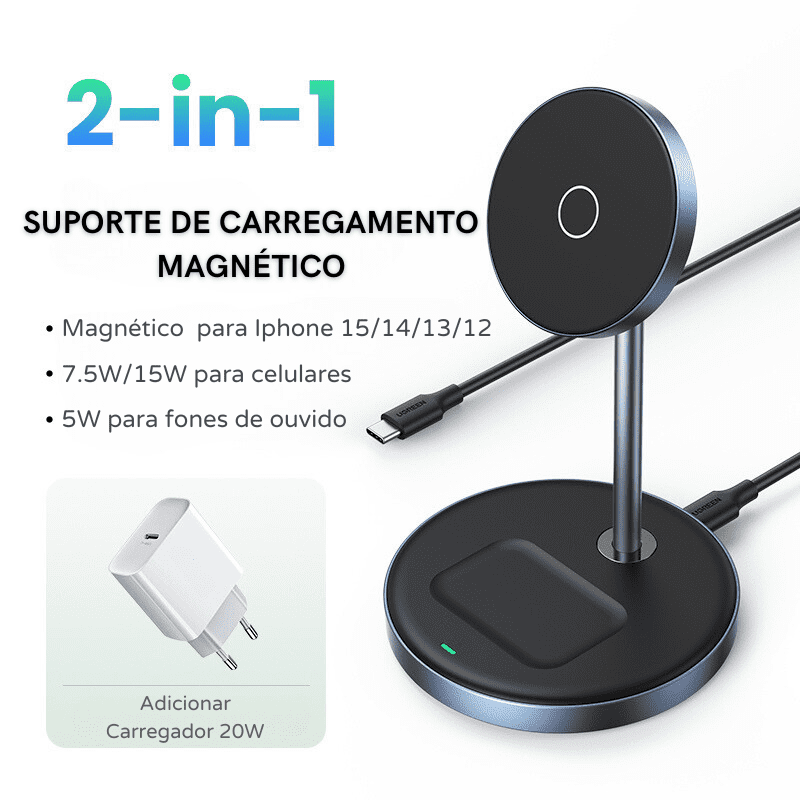 Carregador por Indução com Base Magnética Casa Elège