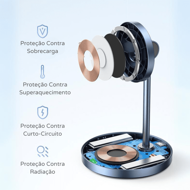 Carregador por Indução com Base Magnética Casa Elège