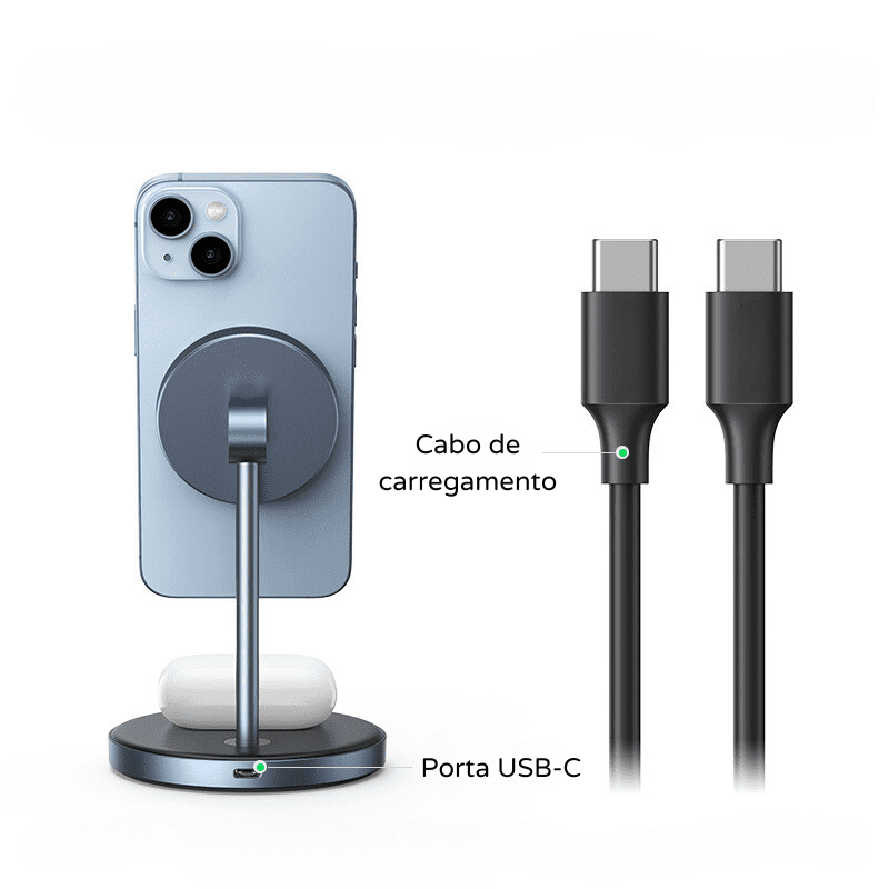 Carregador por Indução com Base Magnética Casa Elège