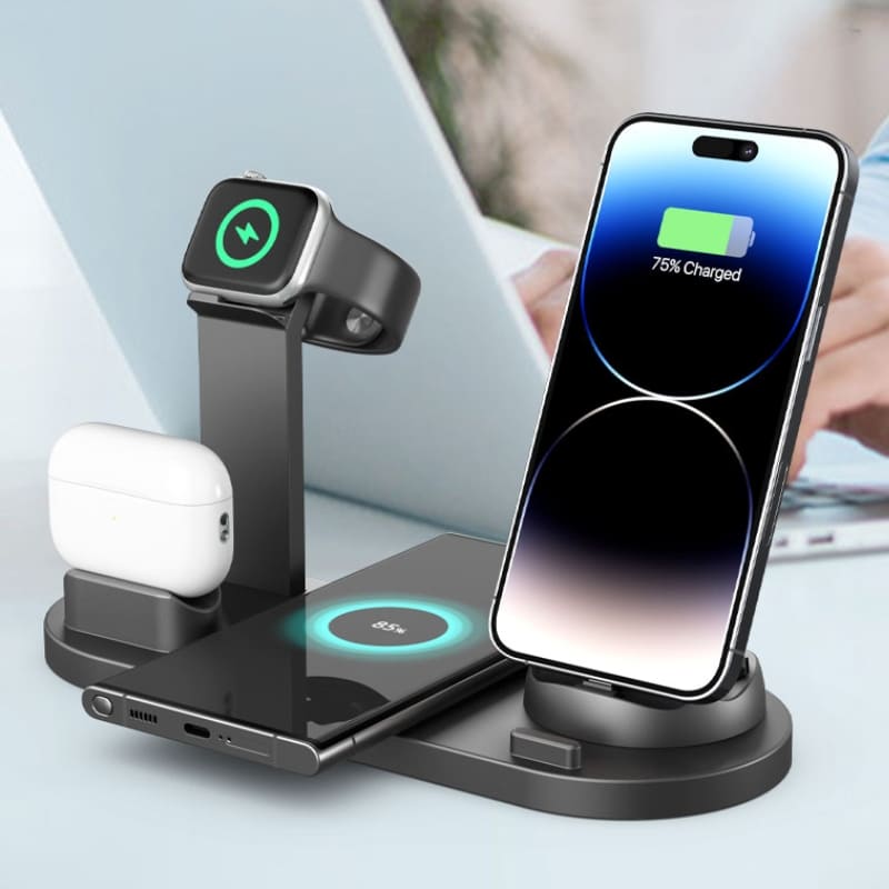 Carregador Sem Fio por Indução Multifuncional iPhone Samsung