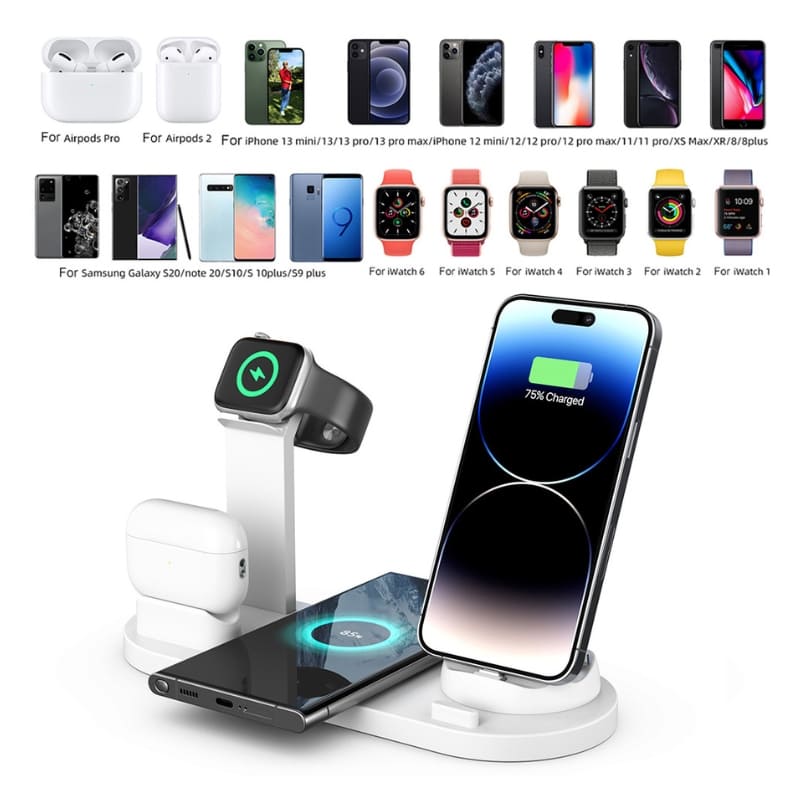 Carregador Sem Fio por Indução Multifuncional iPhone Samsung