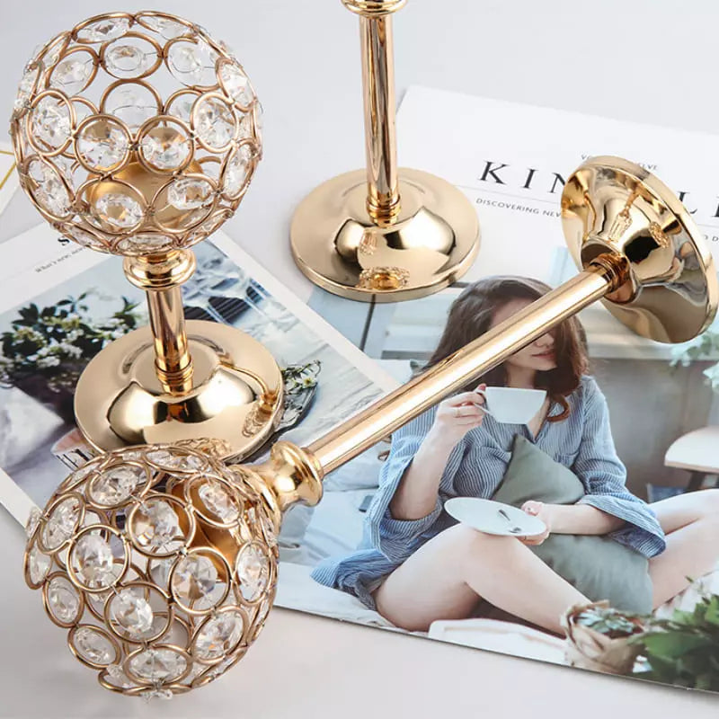 Castiçais Decorativos em ABS Cristal para Sala