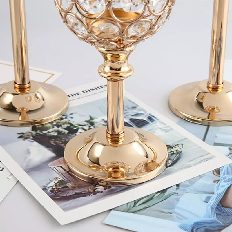 Castiçais Decorativos em ABS Cristal para Sala