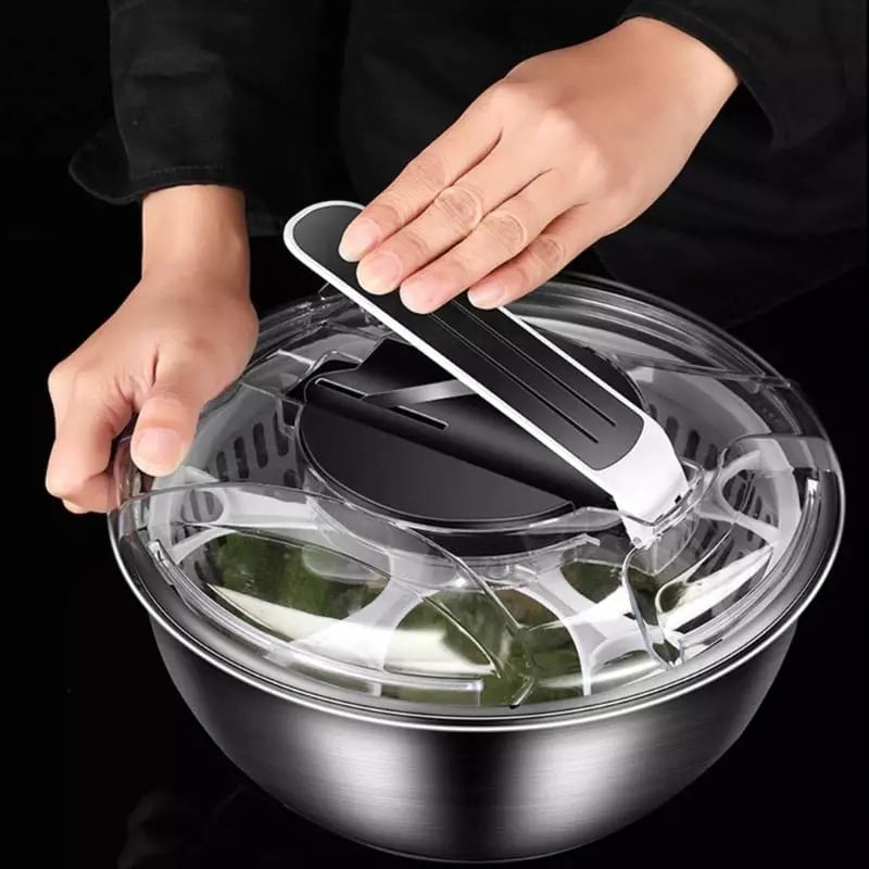 Centrífuga Secadora de Salada com Bowl Desmontável em Inox