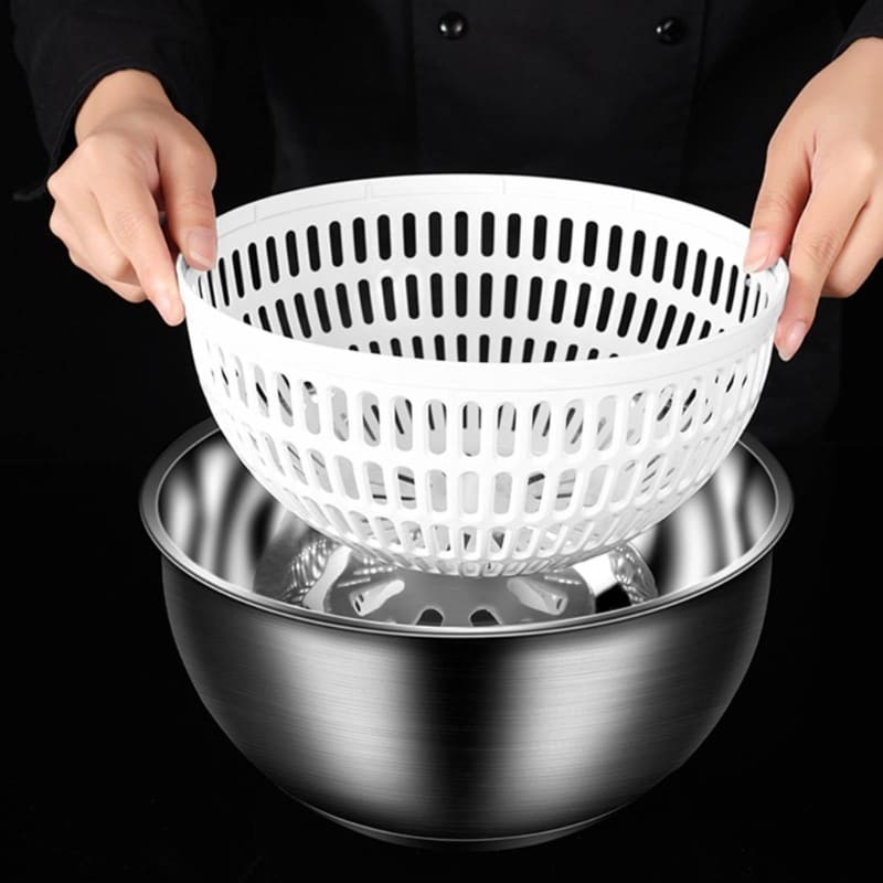 Centrífuga Secadora de Salada com Bowl Desmontável em Inox