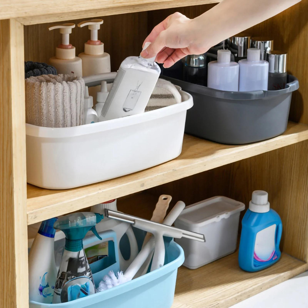 Cesta Portátil para Produtos de Limpeza