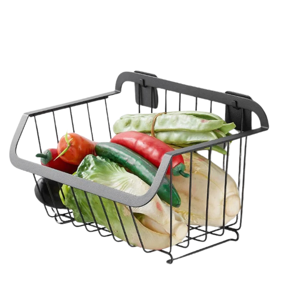 Cesta de Armazenamento para Parede em Aço Inox