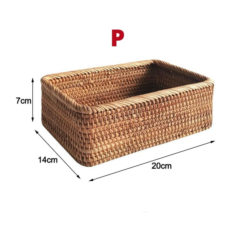 Cesto de Palha Rattan Feito à Mão para Quarto