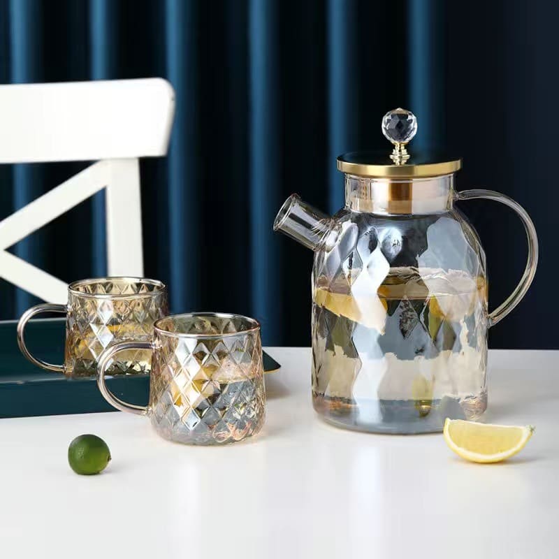 Chaleira de Vidro Borossilicato com Tampa Inox