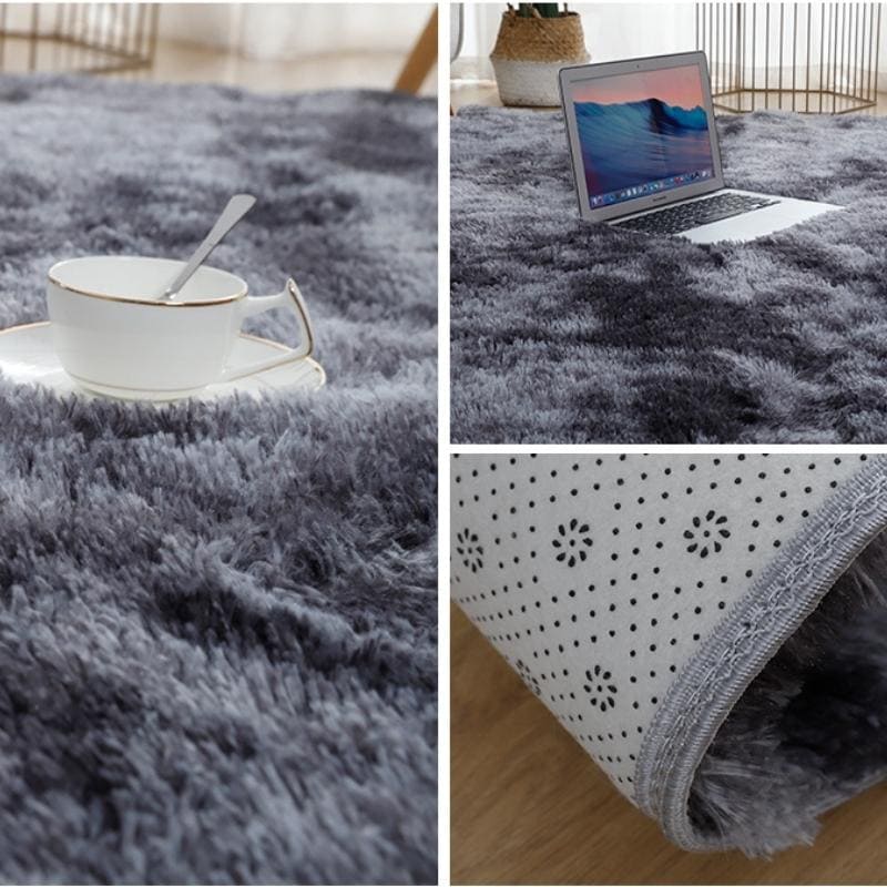 Tapete Felpudo Cinza Escuro Mescla Antiderrapante 160x230