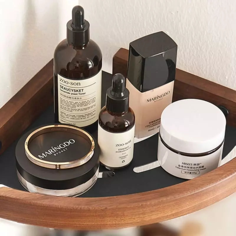 Conjunto Porta Toalha em Madeira e Alumínio Resistente