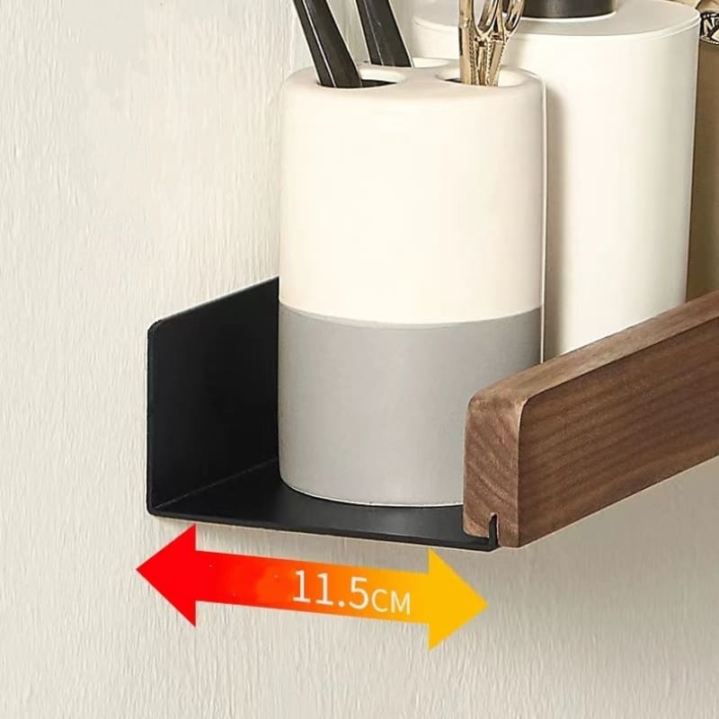 Conjunto Porta Toalha em Madeira e Alumínio Resistente