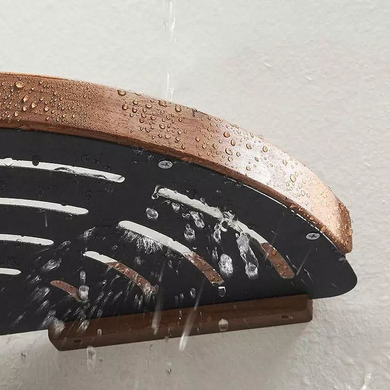 Conjunto Porta Toalha em Madeira e Alumínio Resistente