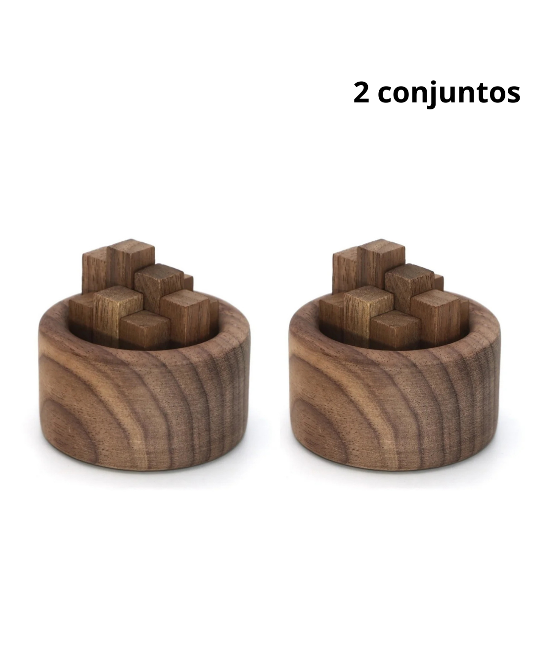 Conjunto de Difusores de Óleo em Madeira Noz Artesanais