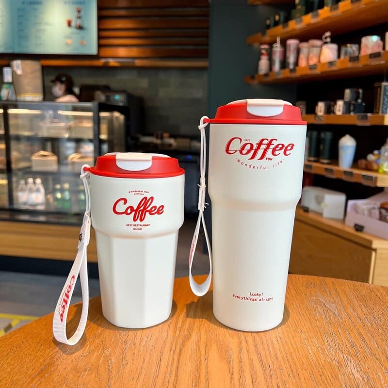 Copo Térmico Inox com Tampa BPA Free e Alça Portátil