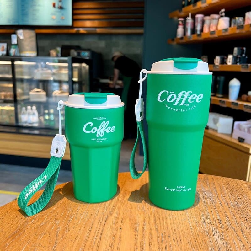 Copo Térmico Inox com Tampa BPA Free e Alça Portátil