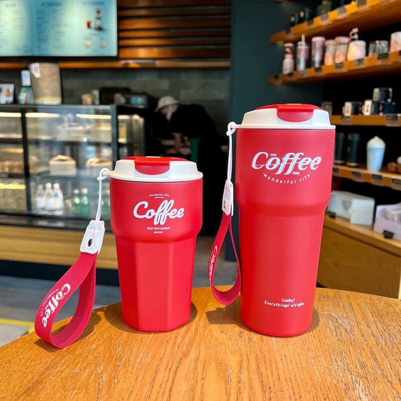 Copo Térmico Inox com Tampa BPA Free e Alça Portátil