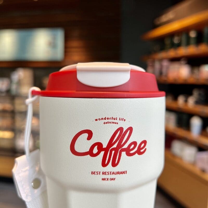 Copo Térmico Inox com Tampa BPA Free e Alça Portátil