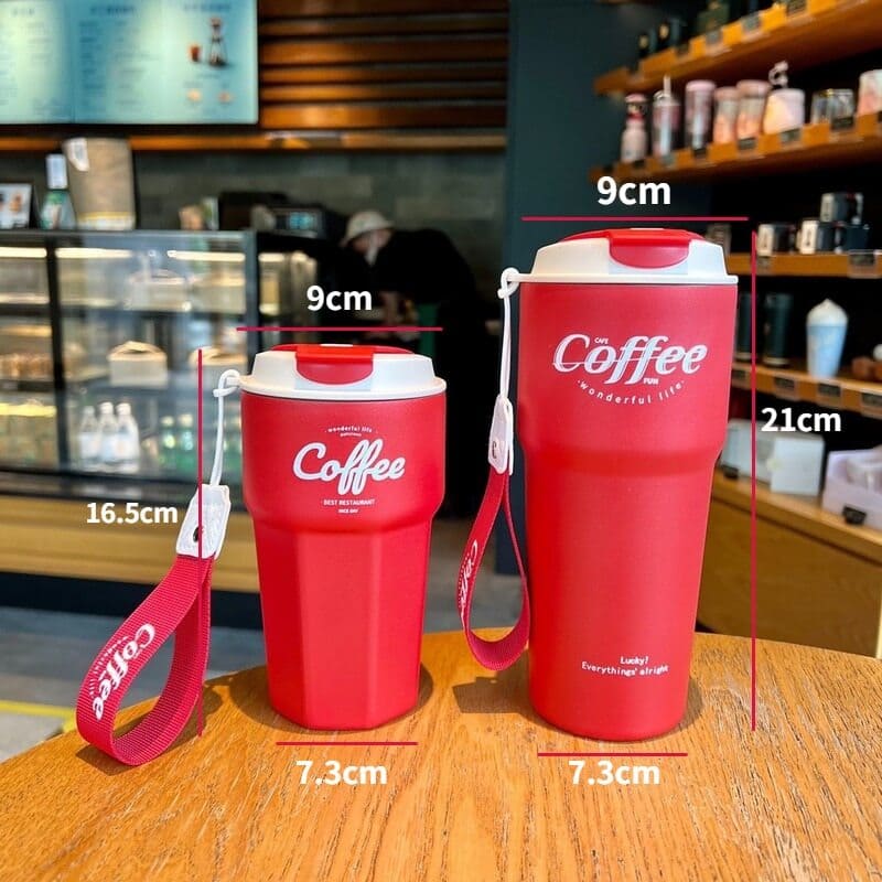 Copo Térmico Inox com Tampa BPA Free e Alça Portátil